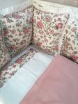 Комплект в кроватку Розовые цветы 19 предметов Marele