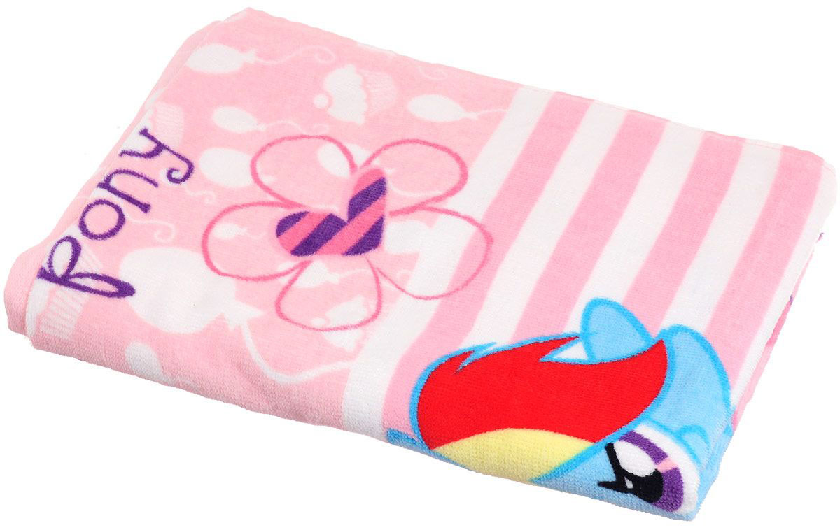 Детское полотенце розовое для девочки Пони