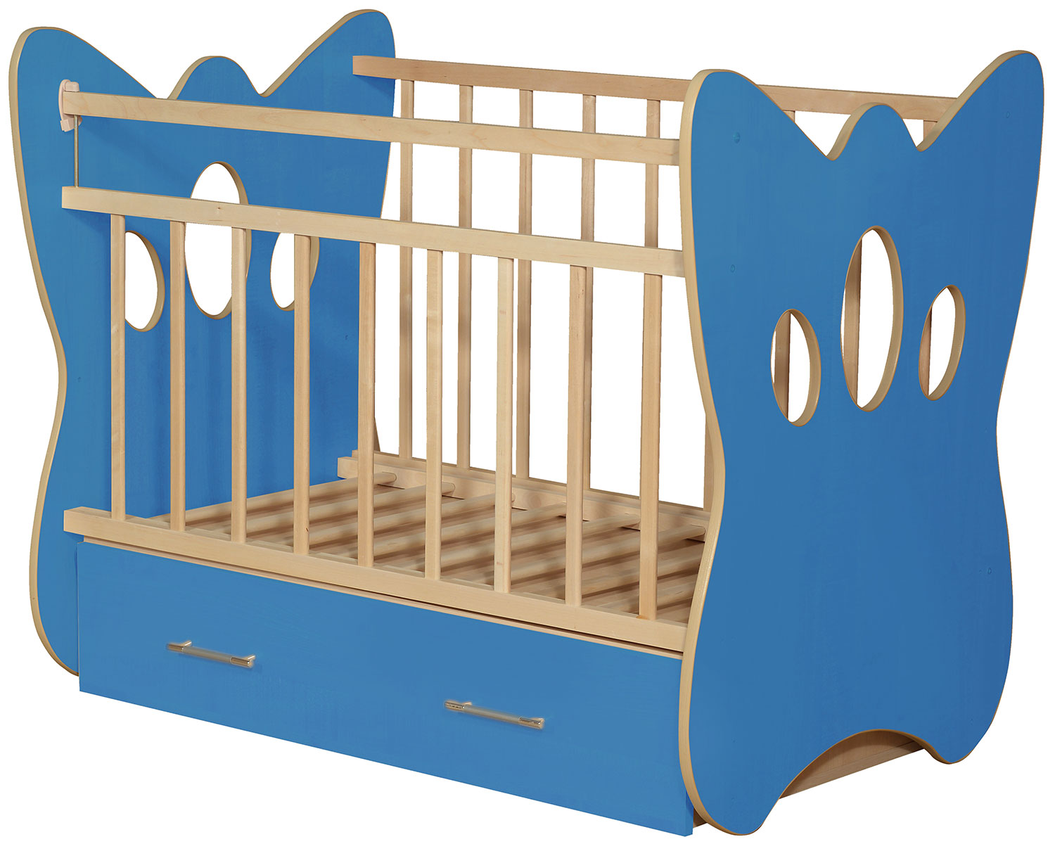 Синяя кроватка для мальчика Ванесса