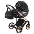 Детская коляска Adamex Chantal Special Edition 3 в 1 цвет С8 чёрный и медный