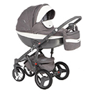 Детская коляска Adamex Monte Carbon 3 в 1 цвет D03 серый и светло-серый