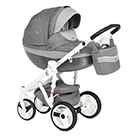 Детская коляска Adamex Monte Carbon 3 в 1 цвет D25 серый и принт