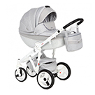Детская коляска Adamex Monte Carbon 3 в 1 цвет D27 серый и серый принт