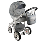 Детская коляска Adamex Monte Carbon 3 в 1 цвет D39 серый