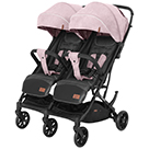 Прогулочная коляска для двойни Carrello Presto Duo CRL-5506 цвет Cherry Pink вишнево-розовый
