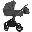 Детская коляска 2 в 1 Carrello Epica CRL-8510 цвет Iron Grey серый на черной раме