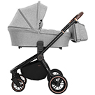 Детская коляска 2 в 1 Carrello Epica CRL-8510 цвет Silver Grey серебристо-серый на черной раме