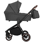 Детская коляска 3 в 1 Carrello Epica CRL-8510/1 цвет Iron Grey серый на черной раме