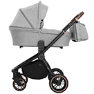 Детская коляска 3 в 1 Carrello Epica CRL-8510/1 цвет Silver Grey серебристо-серый на черной раме