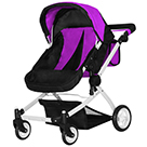 Прогулочная коляска для 2 кукол Carrello Connect цвет Purple фиолетовый