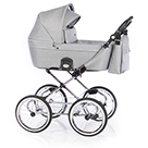 Детская коляска Roan Coss Classic 2 в 1 цвет Grey Dots серый в точку