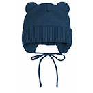 Детская вязаная шапочка с ушками AmaroBaby Pure Love Bear цвет Синий