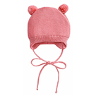 Детская вязаная шапочка с помпонами AmaroBaby Pure Love Pompony цвет Розовый