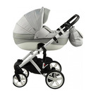 Детская коляска Adamex Encore 2 в 1 цвет X7 светло-серый и светло-серая кожа