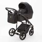 Детская коляска 2 в 1 Adamex Mobi Air цвет M-PS37 Чёрный+чёрная кожа