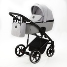 Детская коляска 2 в 1 Adamex Mobi Air цвет M-PS104 LUX светло-серый+светло-серая кожа