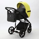 Детская коляска 2 в 1 Adamex Mobi Air Deluxe цвет M-SD30 Желтый+черная кожа