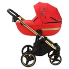 Детская коляска Adamex Cortina Special Edition 2 в 1 цвет CT-473 Красный/красная кожа/рама золото