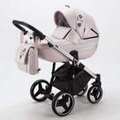 Детская коляска Adamex Cortina Special Edition Deluxe 2 в 1 цвет CT-332 Розовая кожа/рама хром