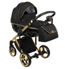 Детская коляска Adamex Chantal Special Edition 2 в 1 цвет С1 Чёрный/рама золото
