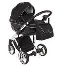 Детская коляска Adamex Chantal Special Edition 2 в 1 цвет С2 Чёрный/рама серебро