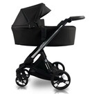 Детская коляска 2 в 1 ibebe i-Stop Leather с электронным тормозом цвет IS17 Black/Black Чёрная кожа/рама чёрная