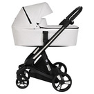 Детская коляска 2 в 1 ibebe i-Stop Leather с электронным тормозом цвет IS31 White/Black Белая кожа/чёрная рама