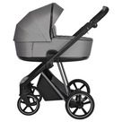 Детская коляска Roan Sol Lux 2 в 1 цвет Cloud Grey/Nikiel серый/рама никель/чёрная ручка