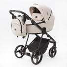 Детская коляска Adamex Blanc 2 в 1 цвет BL-PS33 светло-бежевый+светло-бежевая кожа