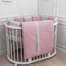 Комплект в кроватку Lappetti Organic Baby Cotton цвет розовый