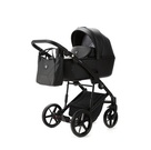 Детская коляска 2 в 1 Adamex Mobi Air Deluxe New цвет MN-SA2 чёрная кожа