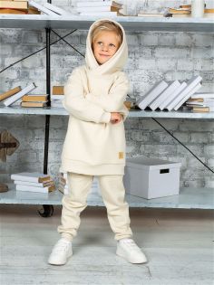 Детский спортивный костюм Oversize молочный