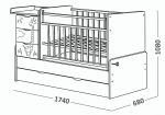 Детская кроватка-трансформер СКВ-5 Жираф маятник