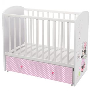 Детская кроватка Polini kids Disney baby 750 Минни Маус-Фея белый-розовый