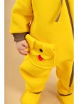 Детский комбинезон с капюшоном Собачка жёлтый