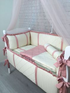 Комплект в кроватку Розовая классика 10 предметов Marele