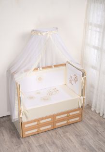 Комплект в кроватку для новорожденных 7 предметов Цветные сны