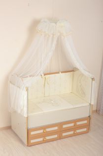 Детский комплект постельного белья в кроватку Облачка