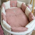 Комплект для овальной и прямоугольной кроватки Lappetti Organic baby cotton