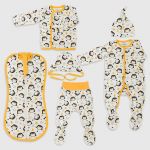 Купить Комплект детской одежды 6 предметов Топотушки Пингвины - Цена 1500 руб.