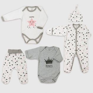Комплект детской одежды 5 предметов Топотушки Звезда розовый