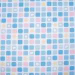 Голубой комплект постельного белья Зайка с кубиками